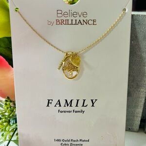 Believe by Brilliance Gold Family Tree Necklace